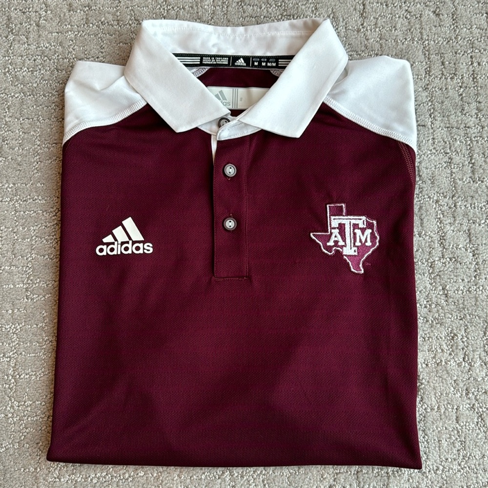 Adidas Climalite Texas A&M Maroon Polo